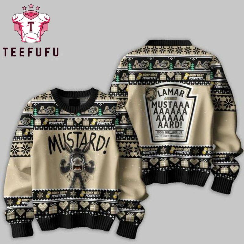 Army Black Knights Mustard Kendrick Lamar Christmas Ugly Sweater