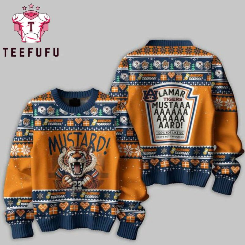 Auburn Tigers Mustard Kendrick Lamar Christmas Ugly Sweater