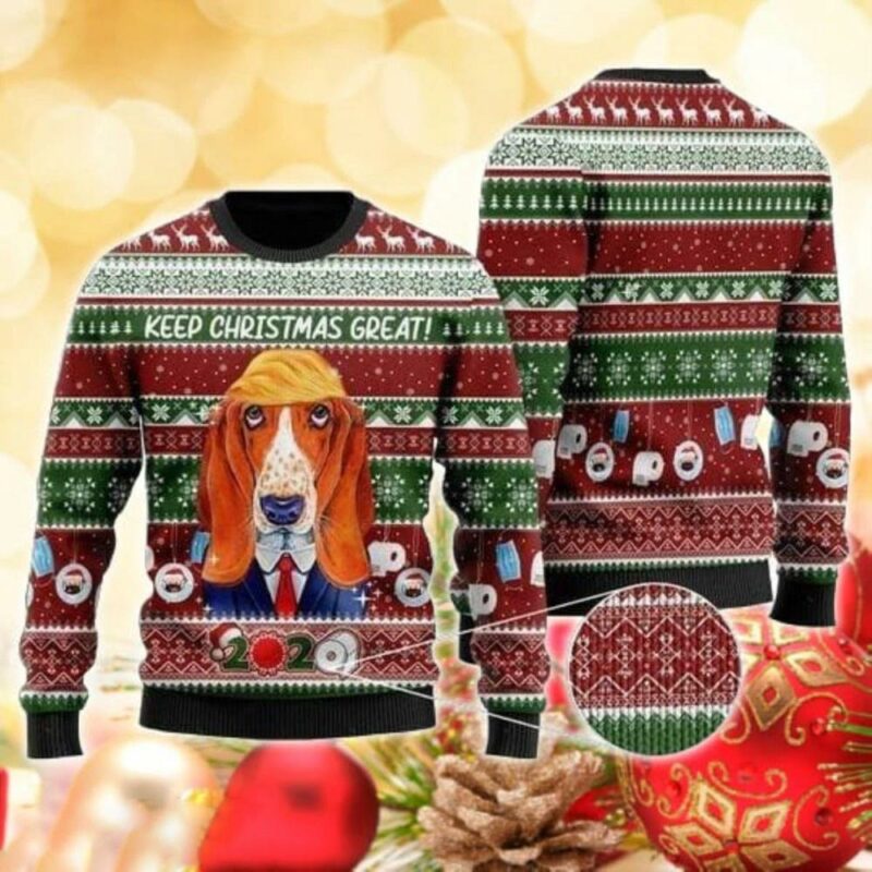 Basset Hound Dog Ugly Christmas Sweater Christmas Gift For Dog Love Christmas Fashion Winter 6452