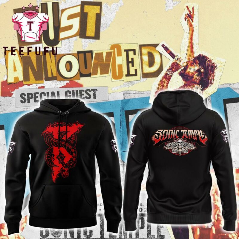 Beartooth Just Announced x Sonic Temple 2025 3D Printed Black Hoodie