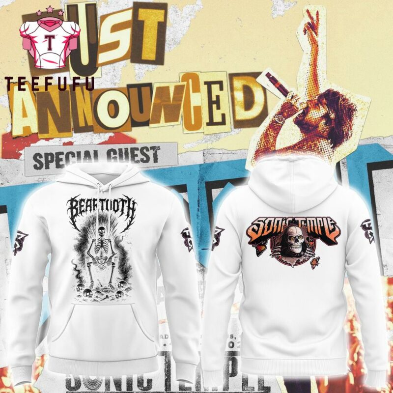 Beartooth Just Announced x Sonic Temple 2025 Limited Edition White Hoodie