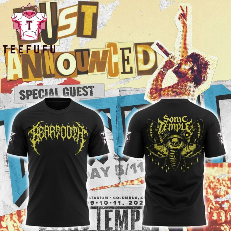 Beartooth Just Announced x Sonic Temple 2025 Logo Music Black T Shirt
