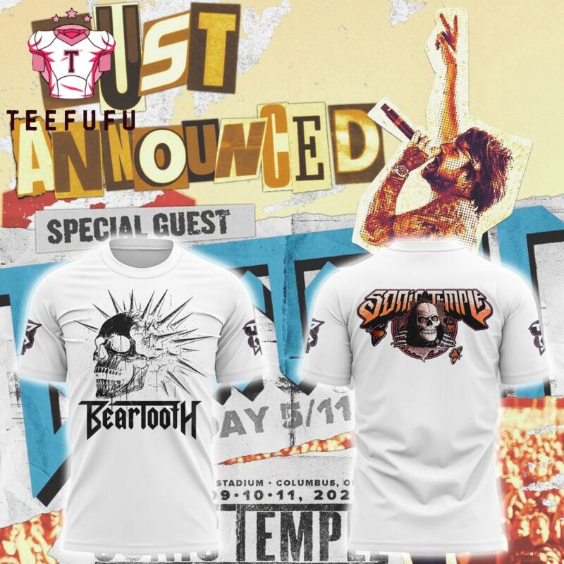 Beartooth Just Announced x Sonic Temple 2025 White T Shirt1 (1