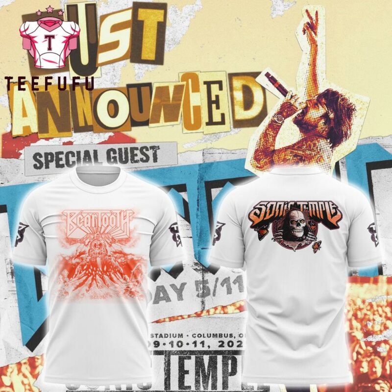 Beartooth Just Announced x Sonic Temple 2025 White T Shirt