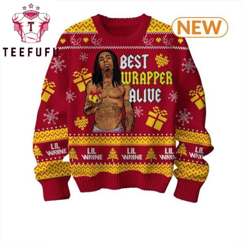 Best Wrapper Aliue Lil Wayne Christmas Ugly Sweater