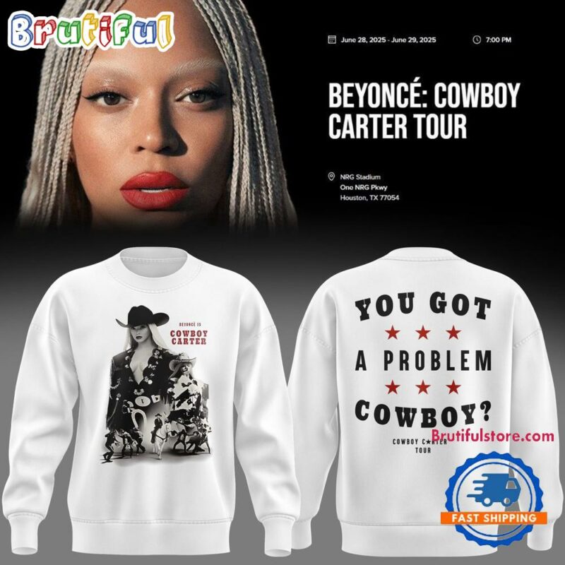 Beyonce Cowboy Carter Tour 2025 White Sweatshirt