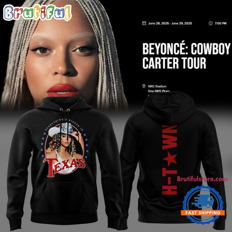 Beyonce Cowboy Carter Tour x Texas 2025 Black Hoodie
