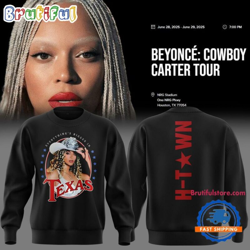 Beyonce Cowboy Carter Tour x Texas Black 2025 Sweatshirt