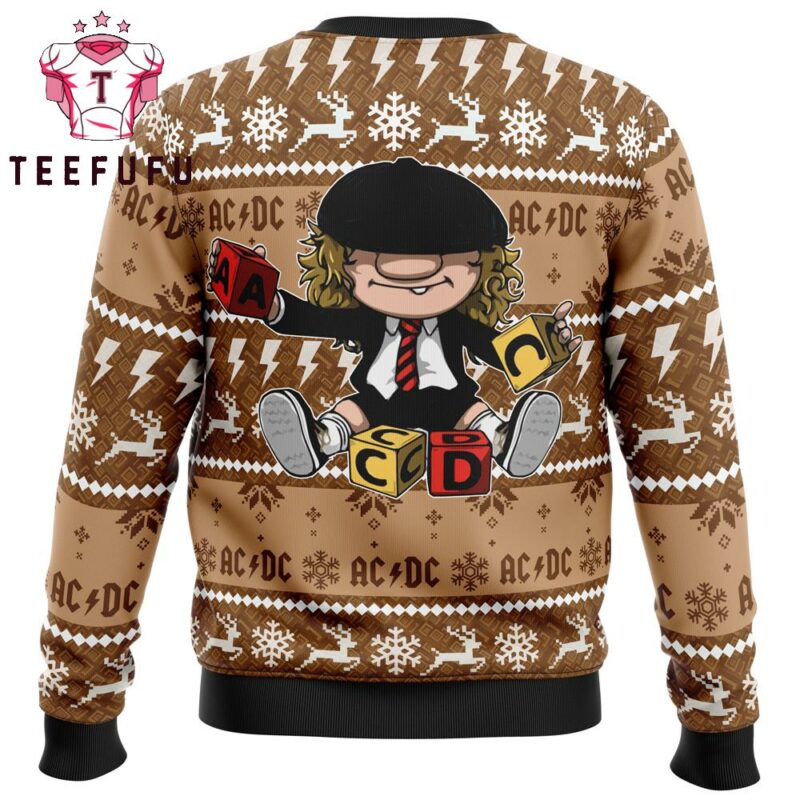 Brian Johnson ACDC Ugly Christmas Sweater