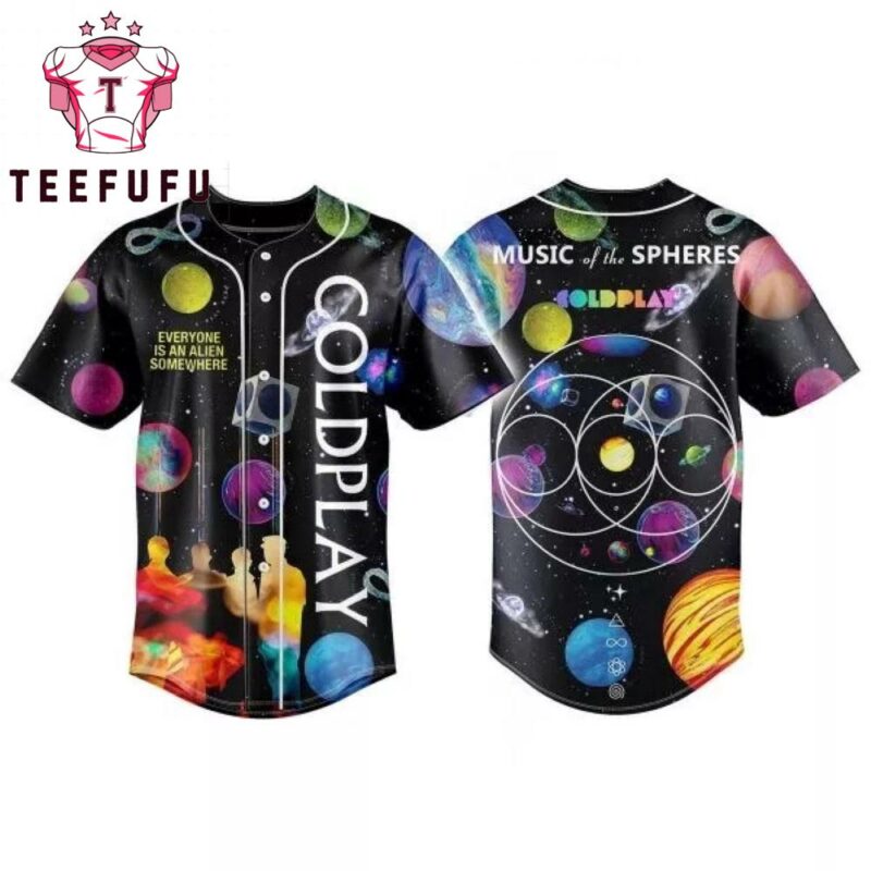 Coldplay Everyone Is An Alien Somewhere Baseball Jersey (New size)