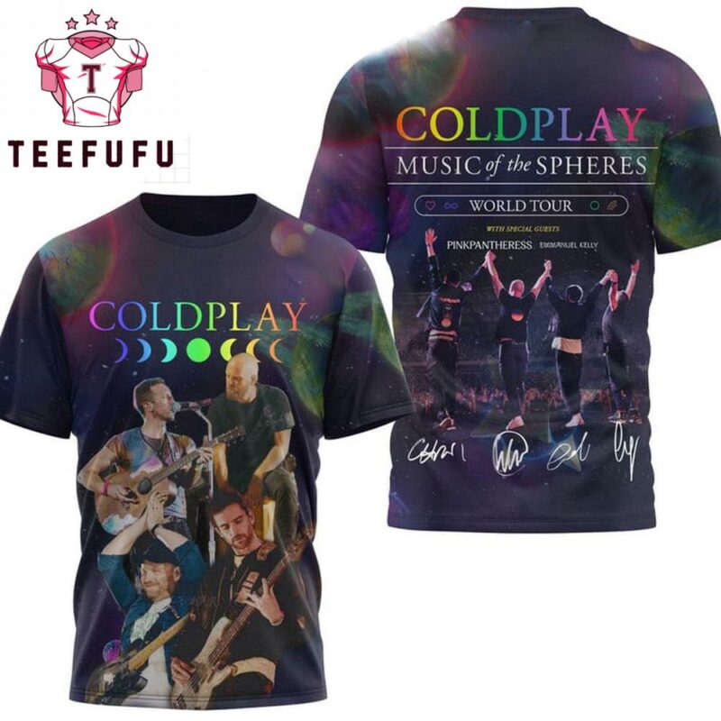Coldplay Music Of The Sphere World Tour With Pinkpantheress 3D Shirt