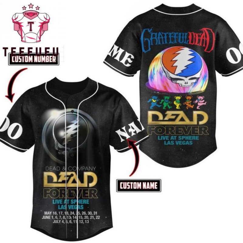 Dead Forever Live At Sphere Las Vegas Grateful Dead Baseball Jersey