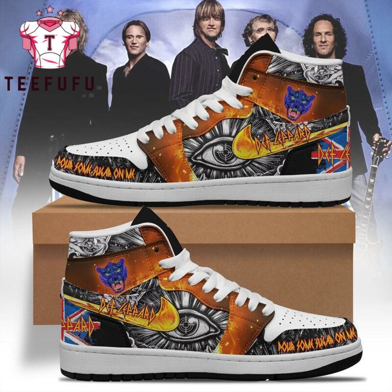 Def Leppard Pour Some Sugar On Me Air Jordan 1 Hightop Shoes