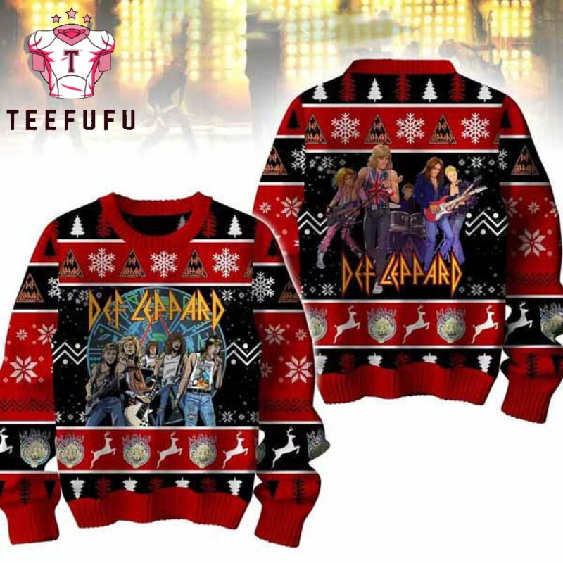 Def Leppard Pour Some Sugar On Me This Christmas Ugly Sweater