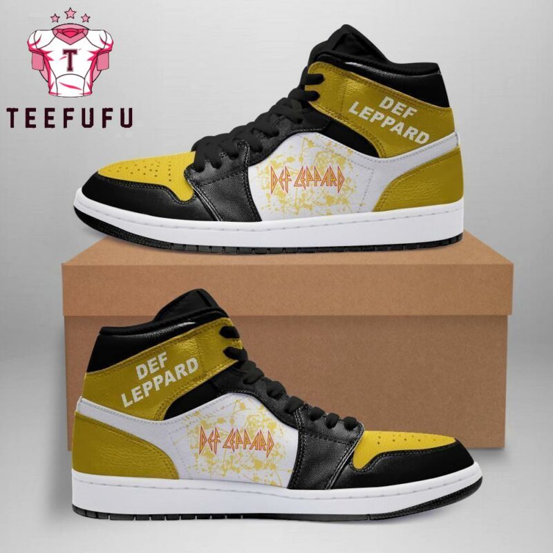 Def Leppard Rock Band Air Jordan 1 Hightop Shoes
