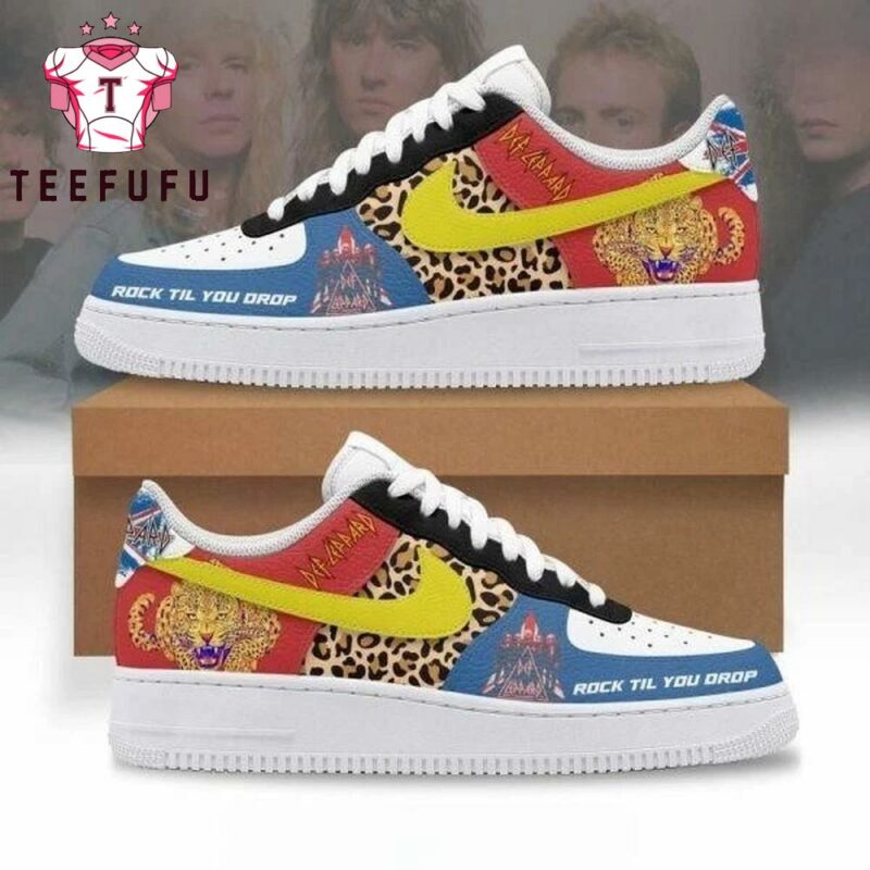 Def Leppard Rock Til You Drop Air Force 1 Shoes Sneaker