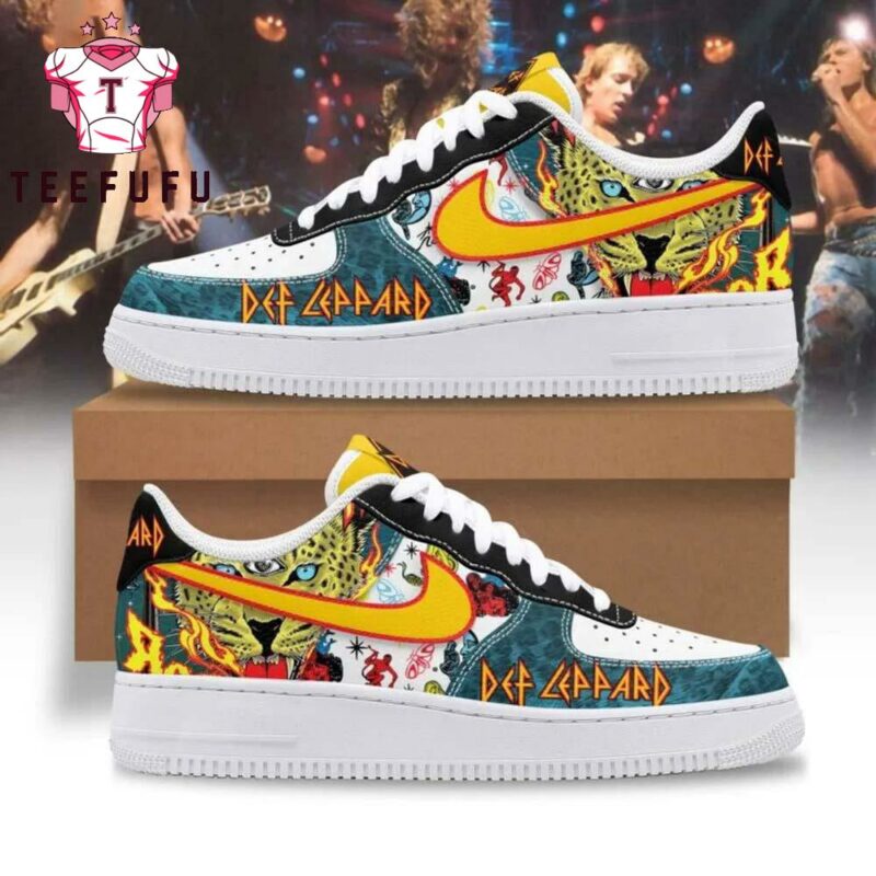 Def Leppard Special Edition Nike Air Force 1 Shoes Sneaker (New size)
