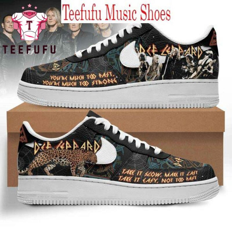 Def Leppard You’re Much Too Fast Too Strong Air Force 1 Shoes Sneaker