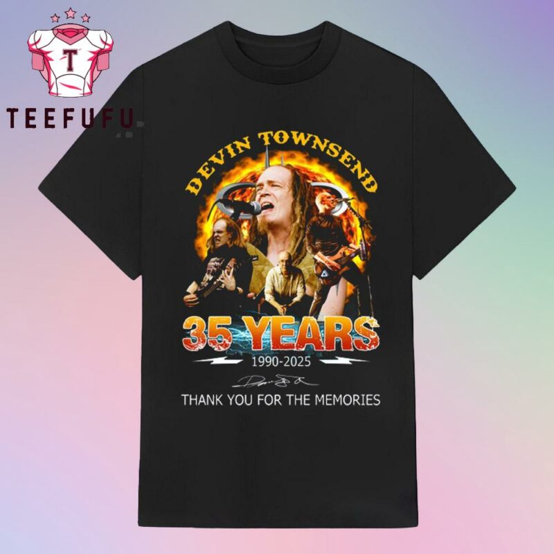 Devin Townsend 35 Years 1990-2025 Thank You For The Memories T Shirt