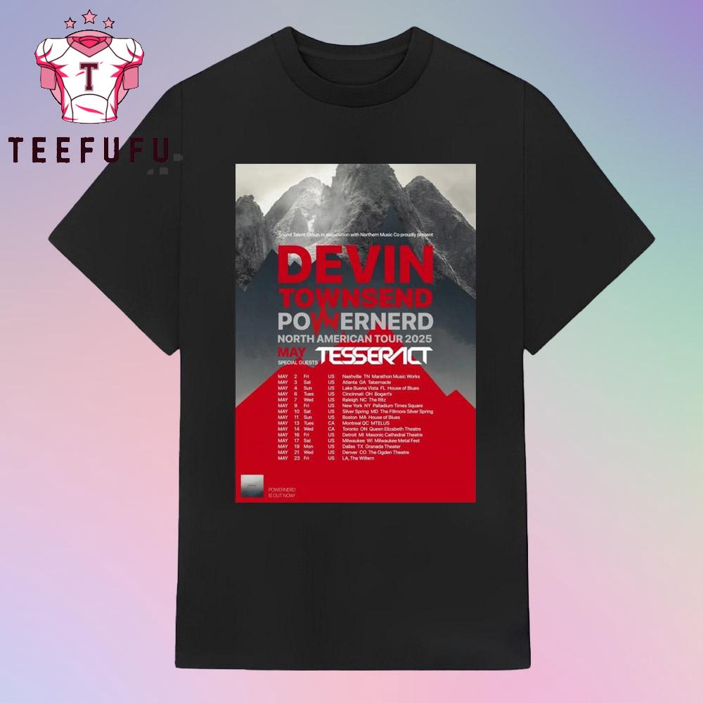 Devin Townsend Powernerd North American Tour 2025 T Shirt