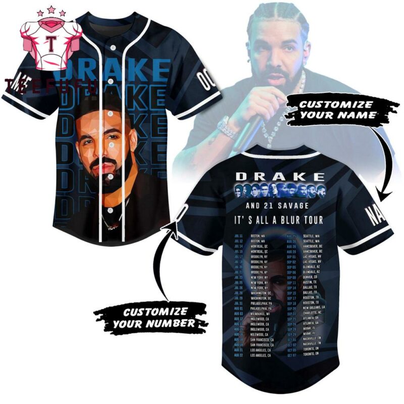 Drake It's All A Blur Tour Baseball Jersey