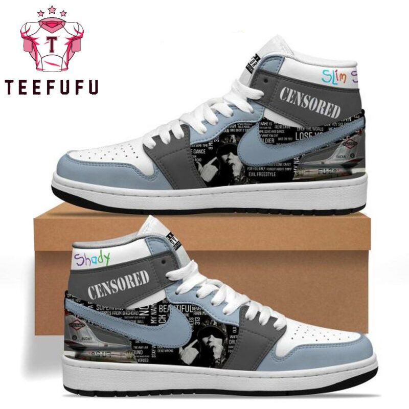 Eminem Censored The Death Of Slim Shady Air Jordan 1 Hightop Shoes