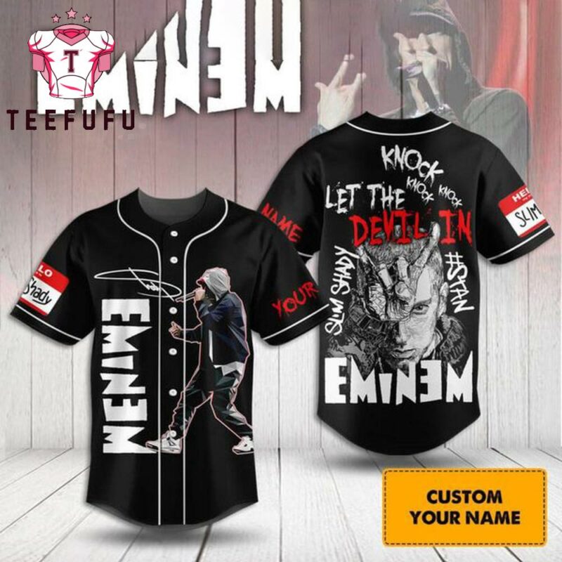Eminem Let The Devil In Personalized Baseball Jersey