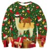 Festive Llama Ugly Christmas Sweater For Men And Women Farm Ugly Sweater Christmas Fashion Winter 9229