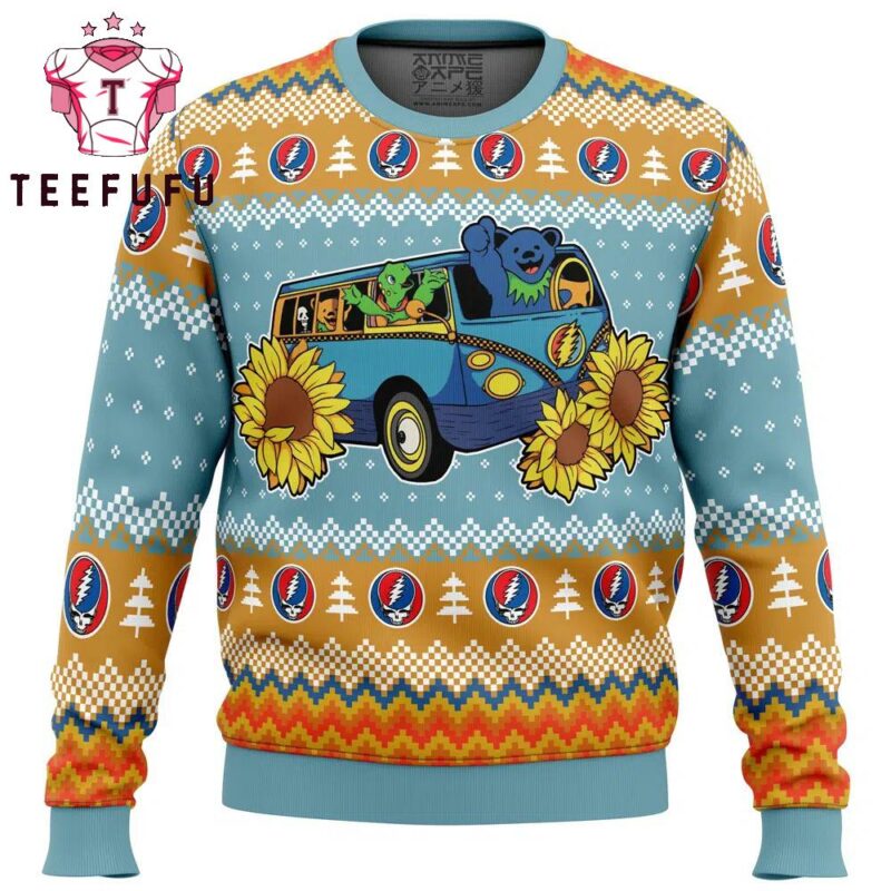 Grateful Dead Bus Grateful Dead Ugly Christmas Sweater