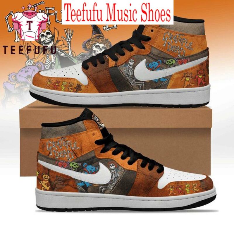 Grateful Dead For A Grateful Day Air Jordan 1 Hightop Shoes