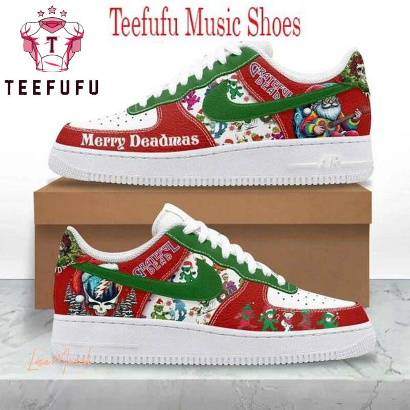Grateful Dead Merry Deadmas Christmas Air Force 1 Shoes Sneaker