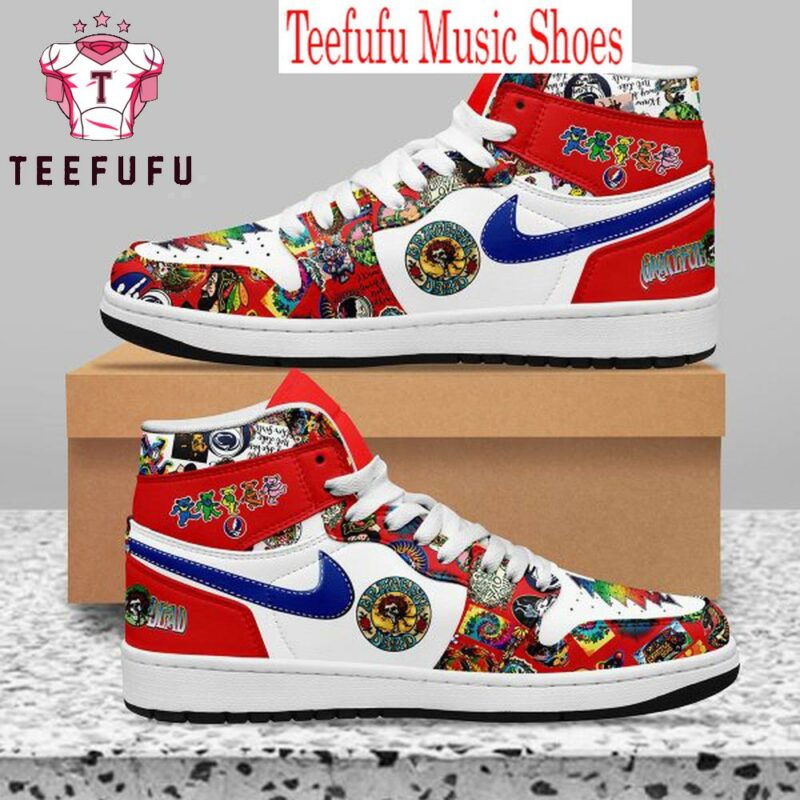 Grateful Dead Scarlet Begonias Fan Air Jordan 1 Hightop Shoes