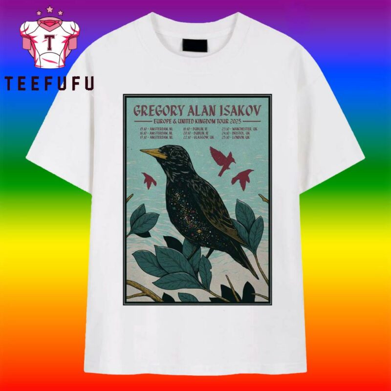 Gregory Alan Isakov Europe & United Kingdom Tour 2025 T Shirt