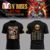 Guns N’ Roses 2025 Asia Middle Europe Tour Dates Black T Shirt