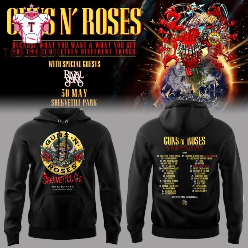 Guns N’ Roses 2025 Tour Shekvetili Park Hoodie
