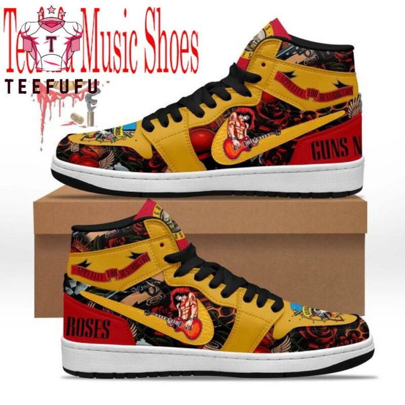 Guns N’ Roses Appetite for Destruction Air Jordan 1 Hightop Shoes