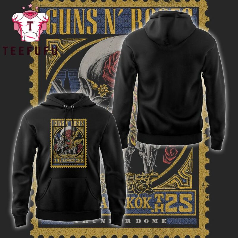 Guns N' Roses Bangkok 2025 Black Hoodie Shirt
