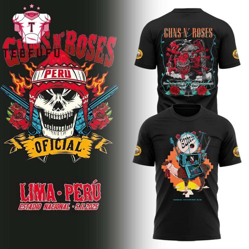 Guns N' Roses Lima Peru Tour 2025 Limited Edition Shirt