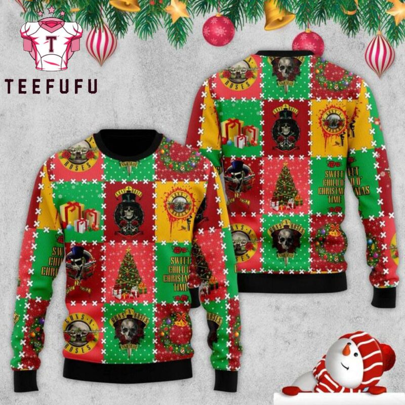 Guns N’ Roses Sweet Child o’ Mine 2025 Christmas Ugly Sweater