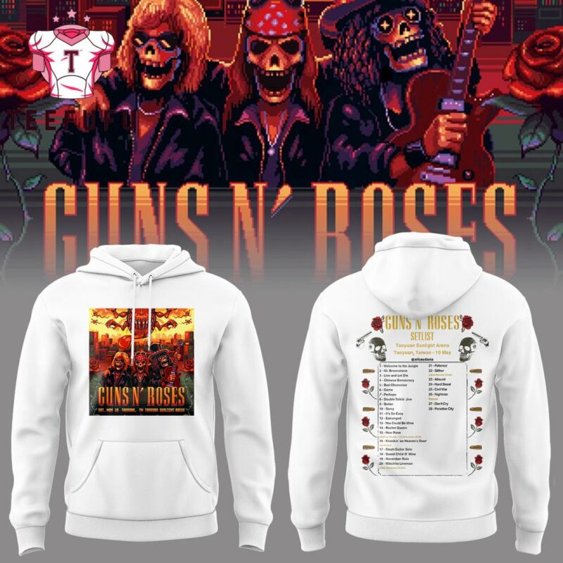 Guns N' Roses Taoyuan Sunlight Music Concert 2025 Setlist 3D Hoodie