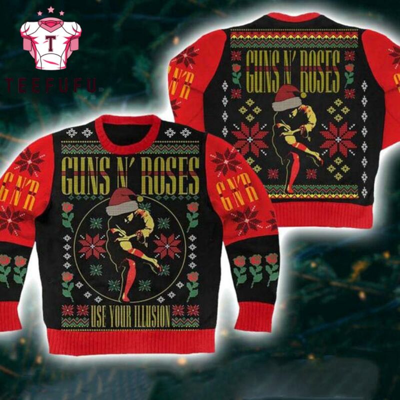 Guns N Roses Use Your Illusion 2025 Ugly Christmas Sweater
