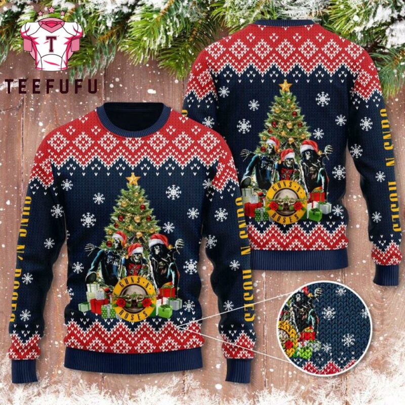 Guns N’ Roses Xmas Tree Ugly Christmas Sweater