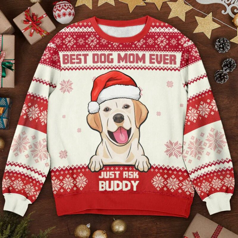 Happy Poodle Dog Ugly Christmas Sweater Christmas Gift For Dog Love Christmas Fashion Winter 3691