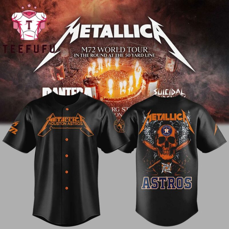 Houston Astros x Metallica M72 World Tour 2025 Baseball Jersey