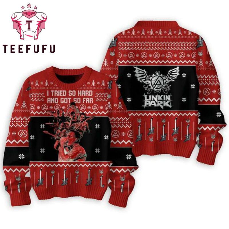 I Tried So Hard And Got So Far Linkin Park Christmas Ugly Sweater