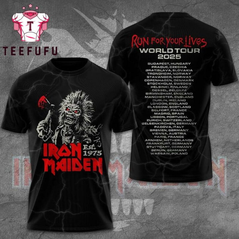 Iron Maiden 1975-2025 50 Years 3D T-Shirt