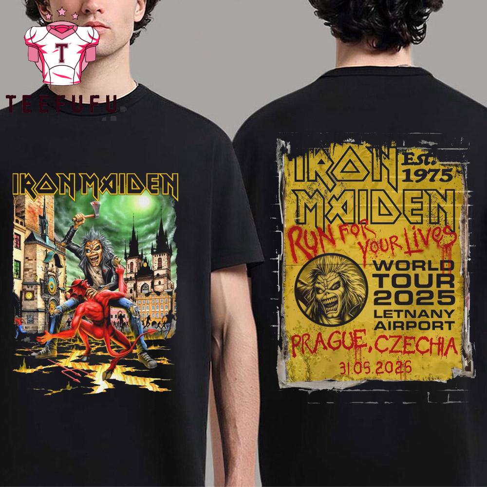 Iron Maiden Run For Your Lives 2025 Vintage T Shirt