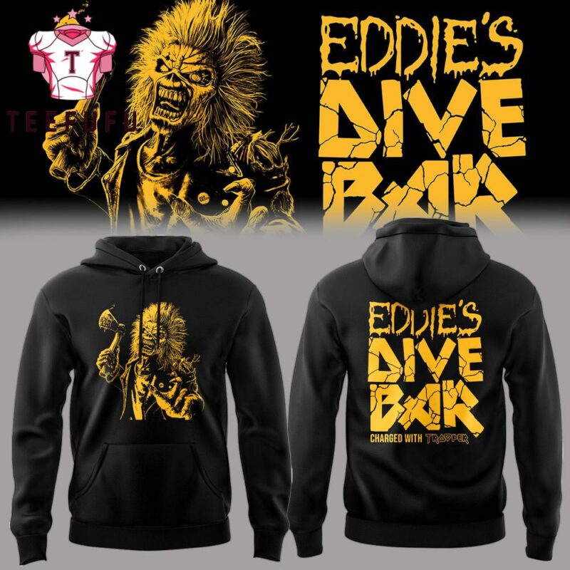 Iron Maiden Run For Your Lives World Tour 2025 Eddies Dive Bar Hoodie