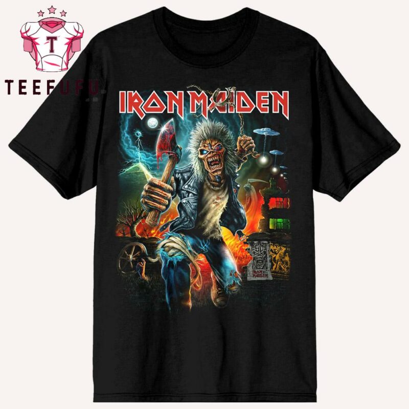 Iron Maiden Run For Your Lives World Tour 2025 Vintage T Shirt