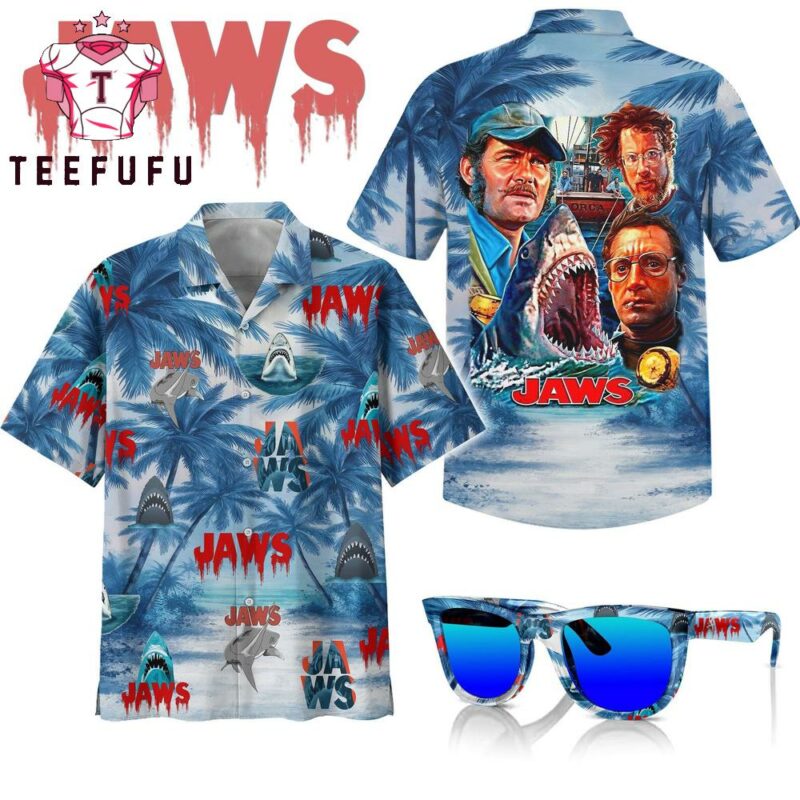 Jaws Beach Party Shirt Bold Shark Print for Tropical Days